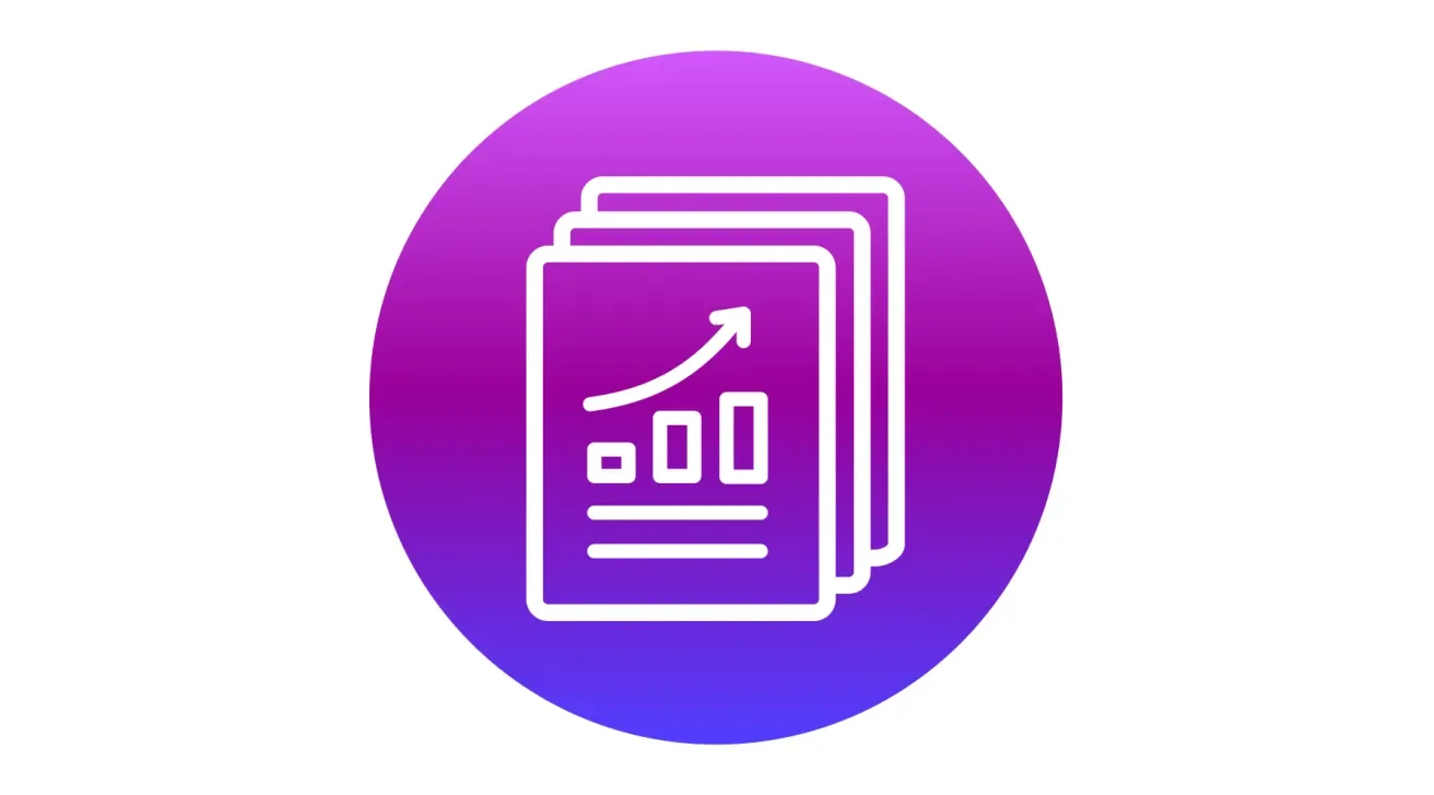 Purple circular icon with a white outline of an award ribbon.