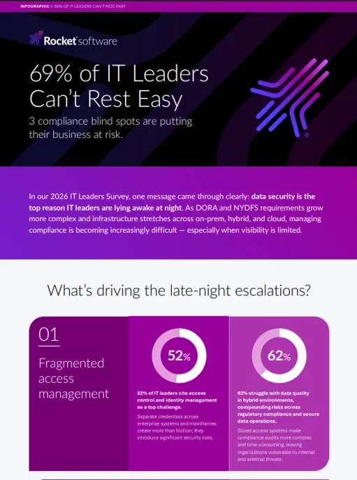 Thumbnail of infographic 69% of IT leaders can't rest easy