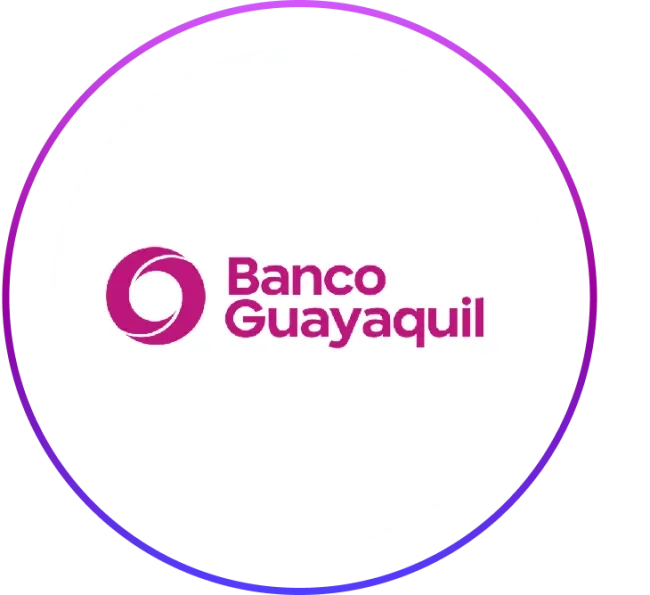 Logo del Banco Guayaquil in una cornice circolare