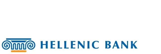 Blue and yellow Hellenic Bank logo